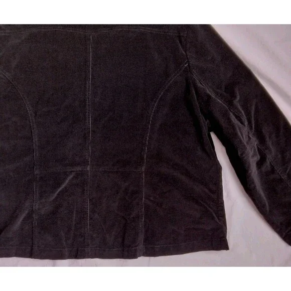 Vintage Gitano Corduroy Blazer Jacket Black Y2K Gilmore Girls Women's Plus 26W - Picture 14 of 15